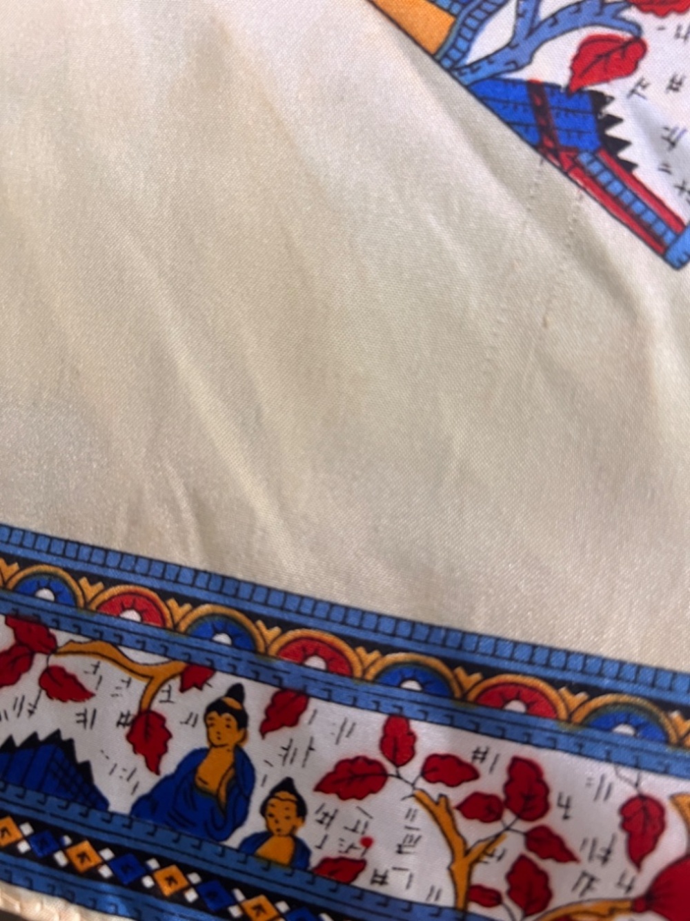 Vintage Peck & Peck Asian Design Square Acetate Scarf - Picture 4 of 6
